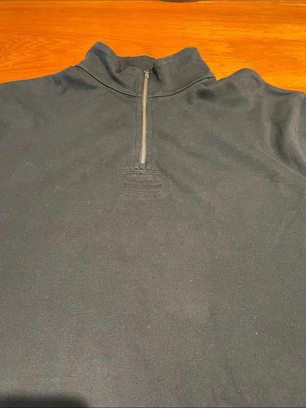 J. Crew Oarsman black rugby quarter zip pullover sweatshirt Large Tall